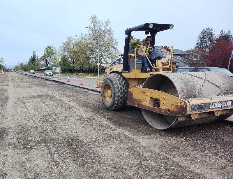 Compacting the subgrade prior to installing RCC