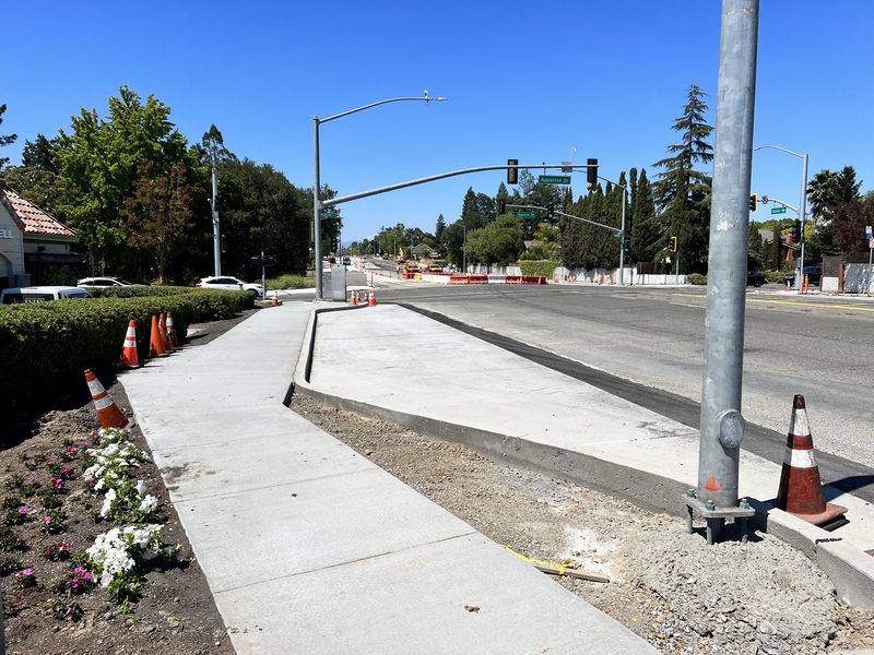 New bus stop at the Appletree Drive intersection