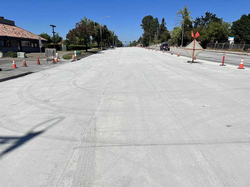 Newly installed RCC pavement near the Raley's Shopping Center
